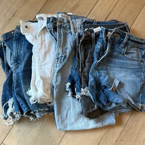 Size 0-2 Denim shorts and jeans